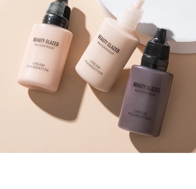 BEAUTY GLAZED 24 Hour HD Full Cover Matte Liquid Foundation Matte Natural Waterproof Foundation Face Makeup,Brighten Skin Color