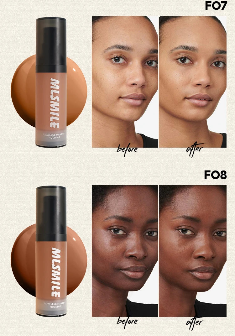 Face Foundation Cream Oil-Control Matte BBCream Waterproof Lasting Concealer Liquid Full Coverage Matte Base Professional Makeup