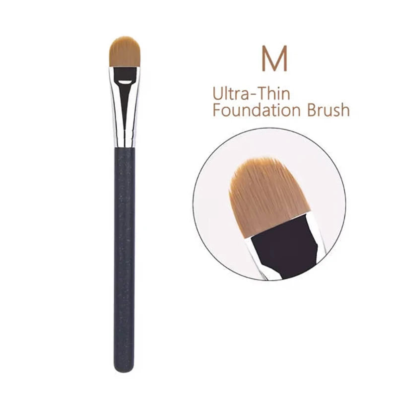 Flat Round Ultra-thin Foundation Concealer Makeup Brush Professional Contour Liquid Cream Concealer Make-up Tool 4 Types Sizes