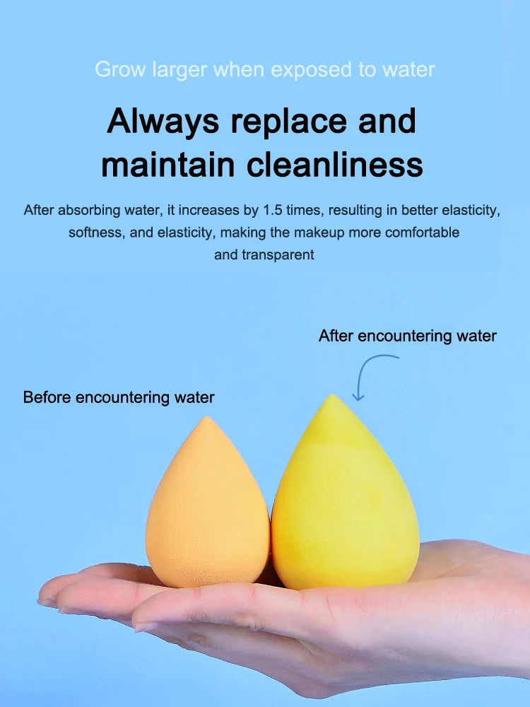 Makeup Egg Dry Wet Dual Use Water Droplets Diagonal Cut Makeup Egg Independent Packaging No Powder Makeup Egg Powder Puff