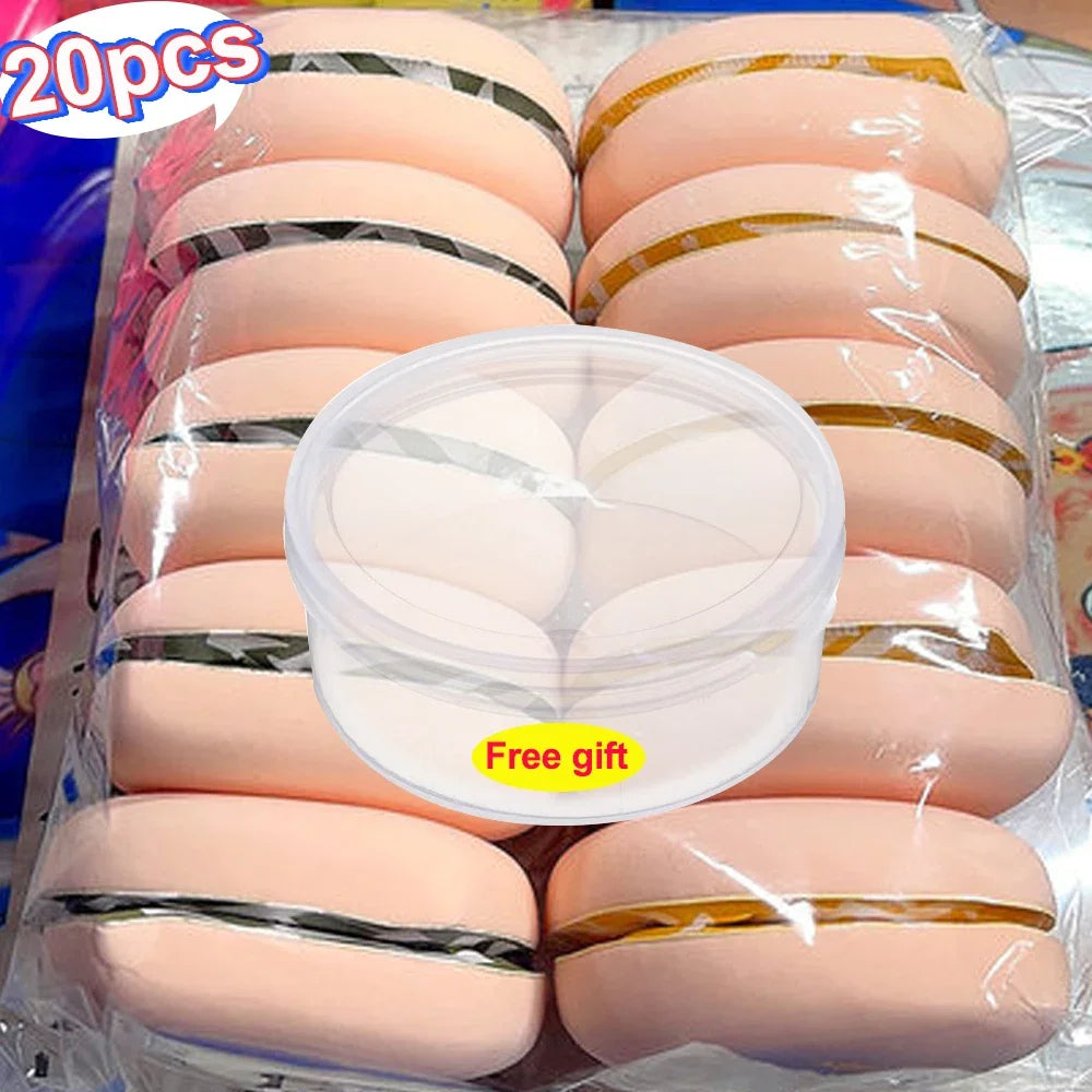 1-20pcs XL Super Thick Cosmetics Puff Concealer Foundation Sponge Cushions Large Size Wet Dry Use Face Beauty Makeup Puffs Tools