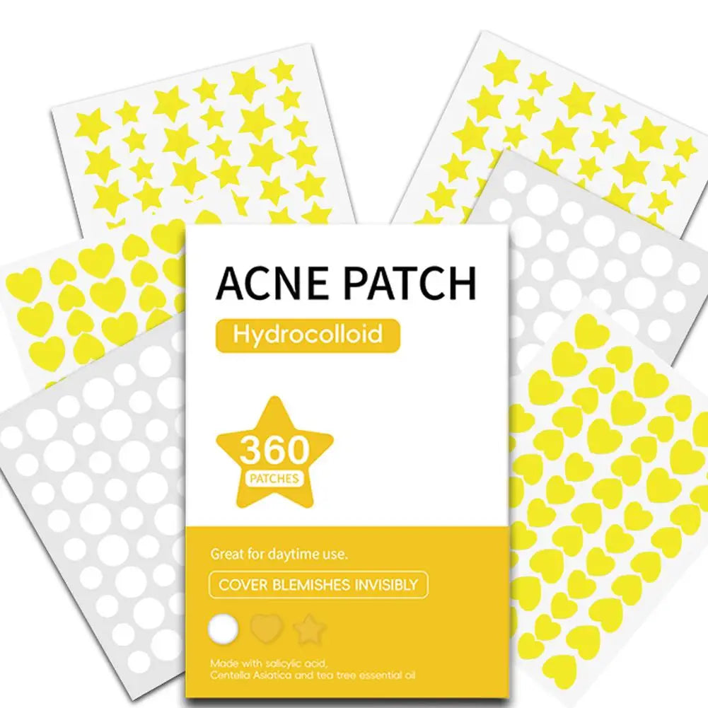 360Pcs Colorful Invisible Pimple Removal Anti-Acne Hydrocolloid Patches Spots Marks Concealer Beauty Makeup Tool Repair Sticker