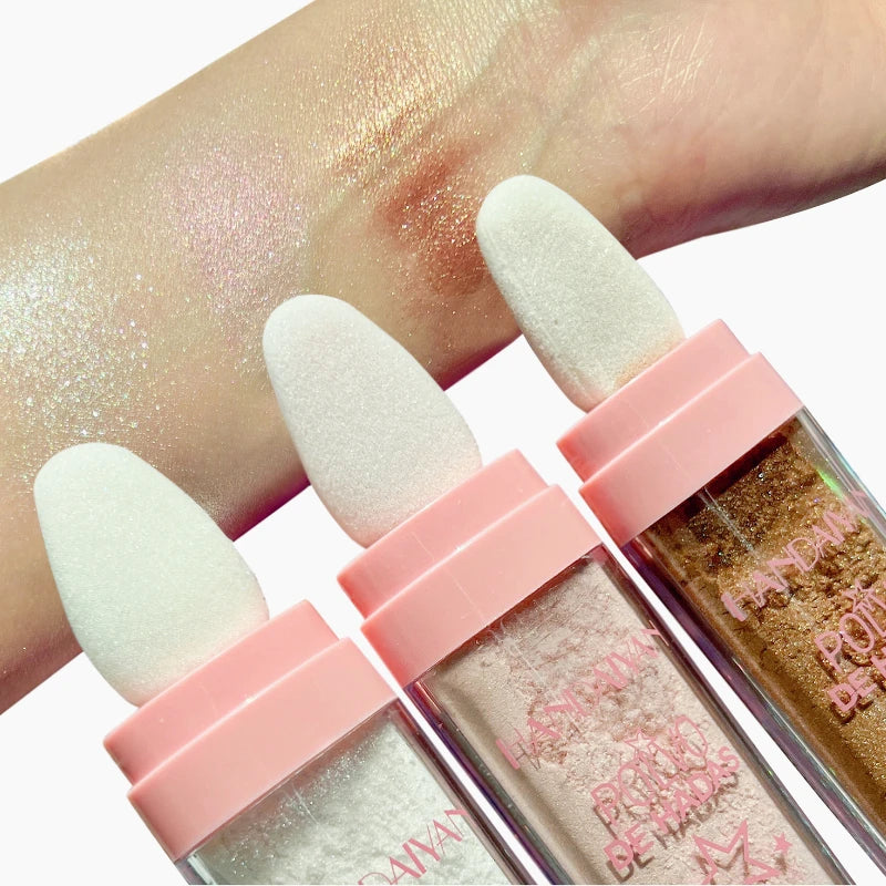 Fairy Highlight Pat Powder Full Body Highlight Brightening Natural Peach Fairy Glitter Body Bronzer Highlight Contour Makeup