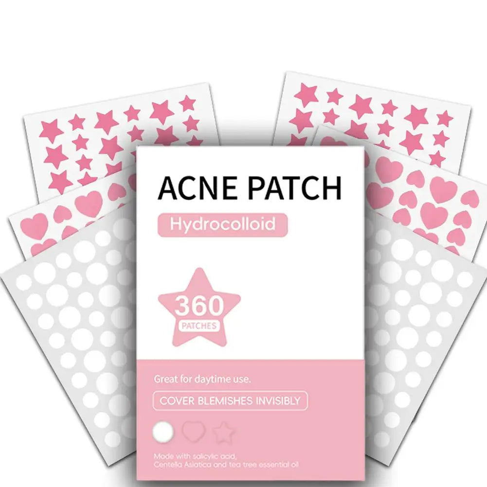 360Pcs Colorful Invisible Pimple Removal Anti-Acne Hydrocolloid Patches Spots Marks Concealer Beauty Makeup Tool Repair Sticker