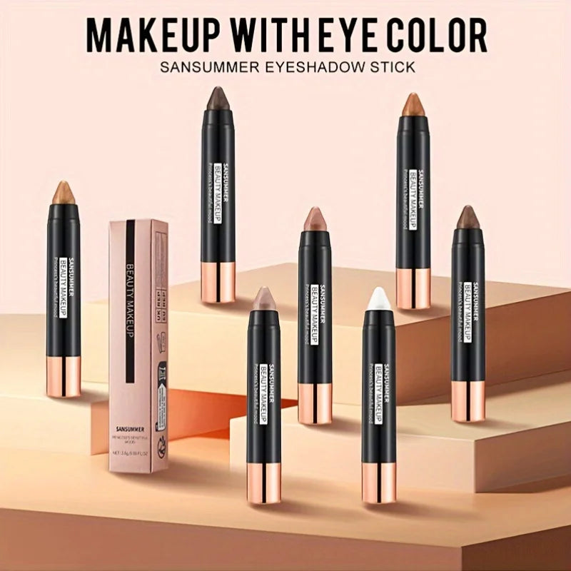 7-color waterproof eye shadow stick, pearlescent matte treatment, to create a natural and lasting eye makeup flash.