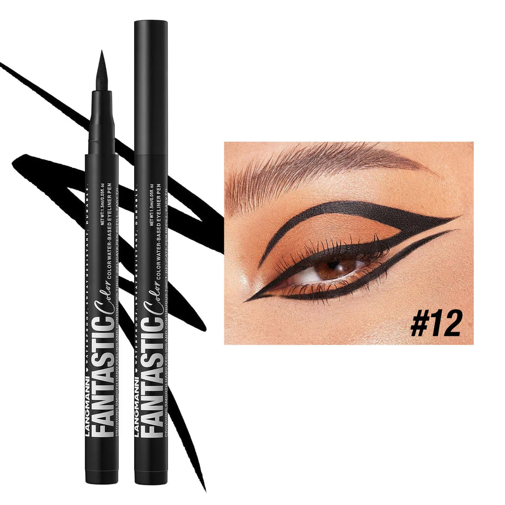 Water-based Eyeliner Liquid Matte Bright Red Quick-Drying Smudge-Proof Eyeliner Pen Bold Long-Lasting Eyes Looks Cosmetics