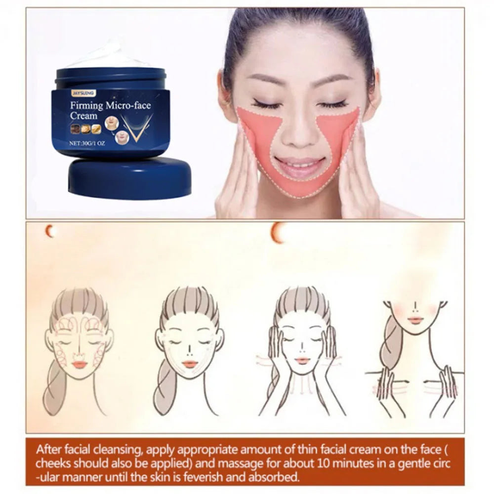 Face-lift Slimming Cream Slimming Firming Hydrating and Moisturizing Face Anti-aging Brightening Cream Products 30g