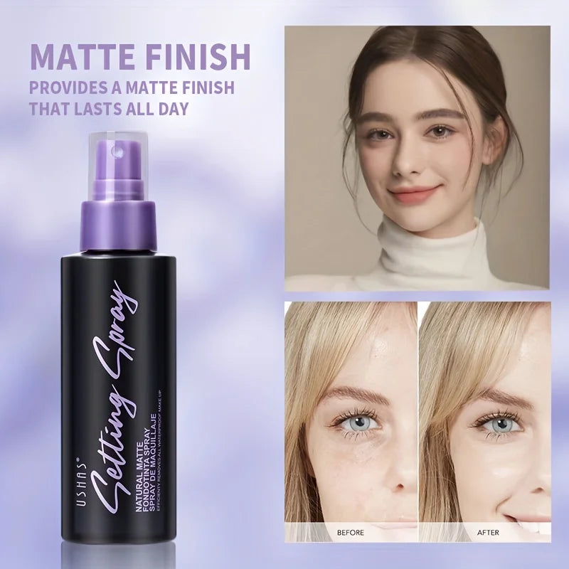 USHAS Waterproof Makeup Setting Spray LongLasting Oil Control Moisturizing Hydration Matte Non-Sticky Spray Foundation Fixer