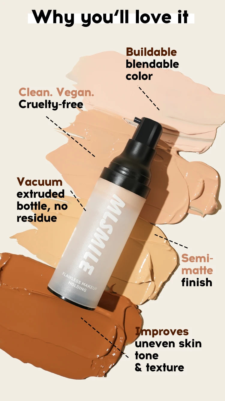 Face Foundation Cream Oil-Control Matte BBCream Waterproof Lasting Concealer Liquid Full Coverage Matte Base Professional Makeup