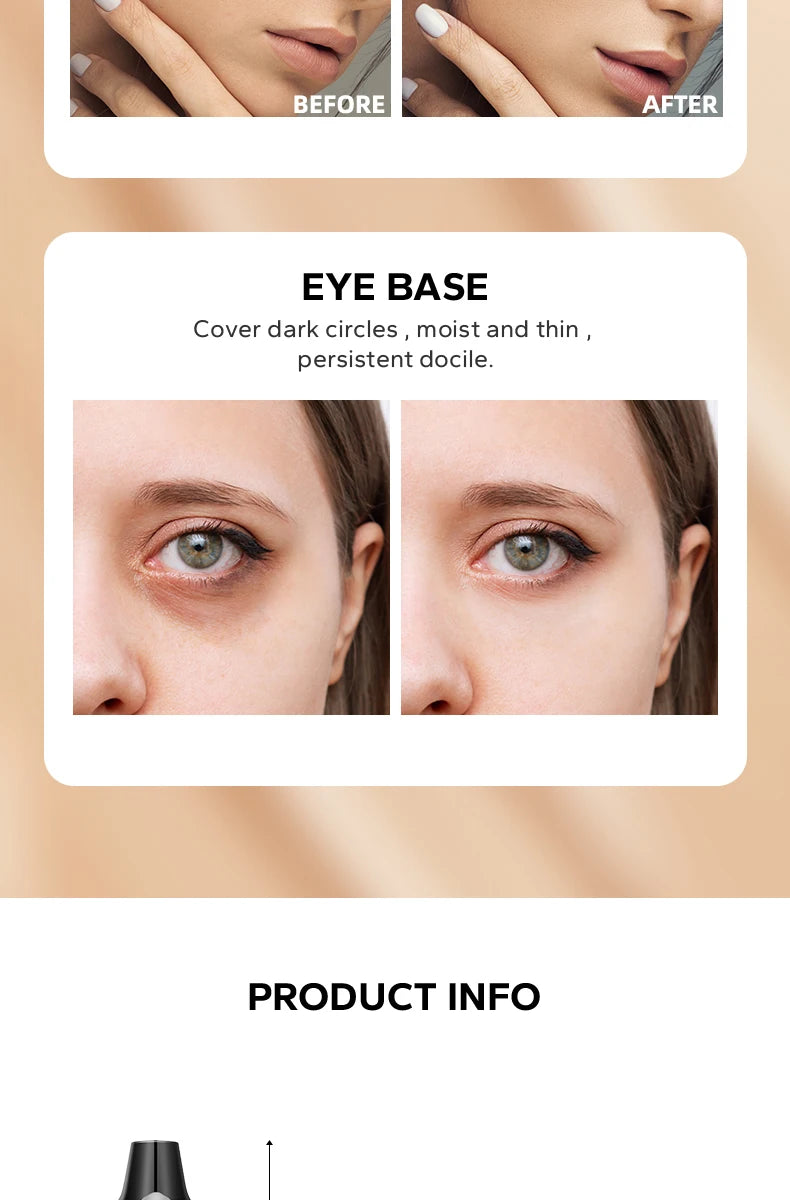 BEAUTY GLAZED 24 Hour HD Full Cover Matte Liquid Foundation Matte Natural Waterproof Foundation Face Makeup,Brighten Skin Color